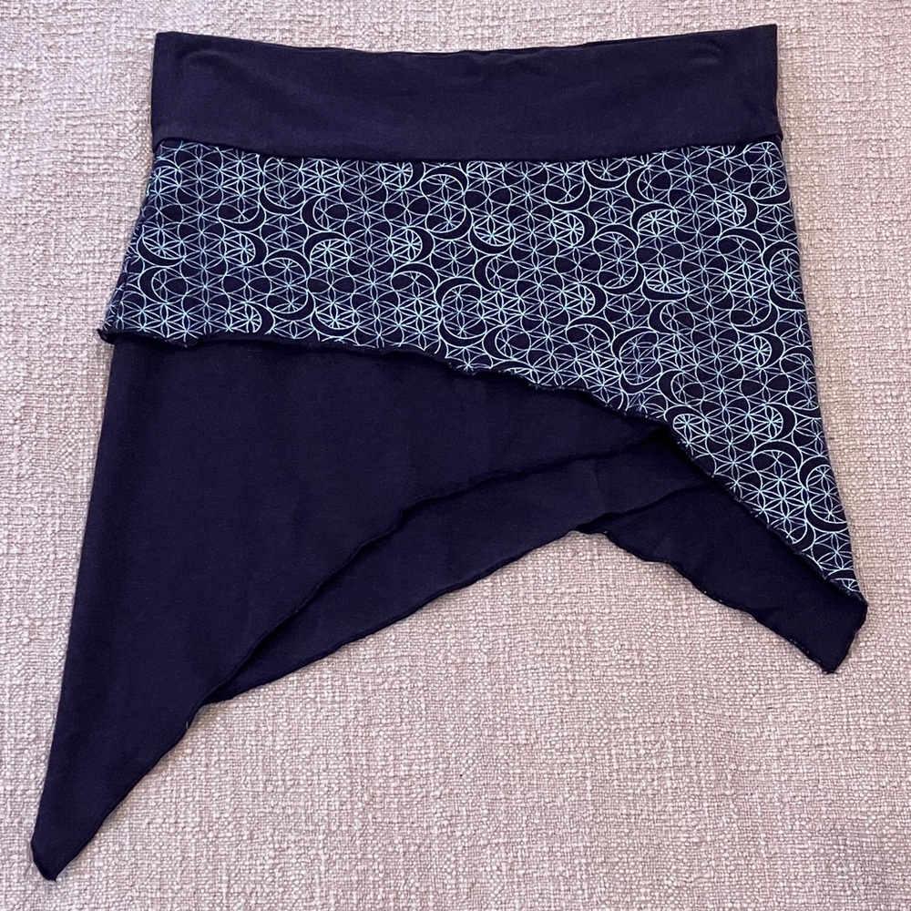 Bamboo / organic cotton Asymmetrical purplish red Skirt waist 26